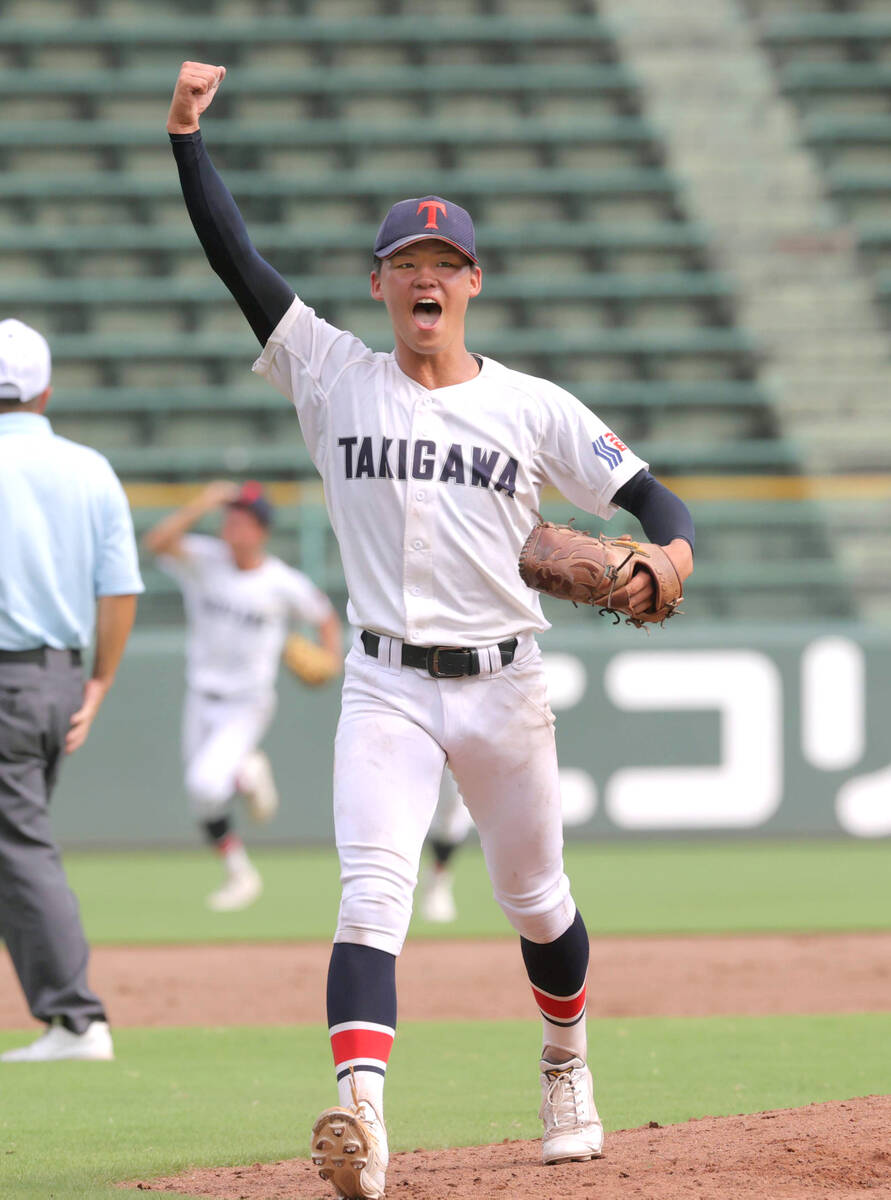 ⑦⑧滝川二野球部 メッシュ試合用帽子2コセット&③ストッキング 高校野球】滝川二がスミ1で初戦突破 6安打完封の藤本絆那「夏は投手