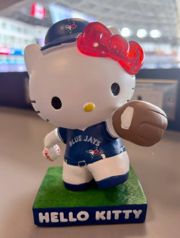 ハローキティ　サーキット限定　ブルー ブルージェイズ、先着1万5000人にキティちゃんのボブルヘッド人形
