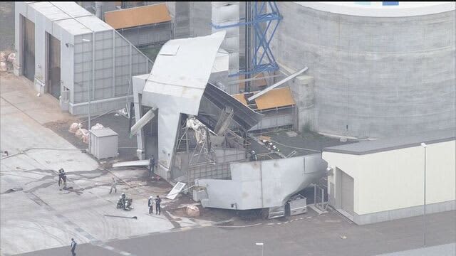 【速報】「爆発音がして煙が見える」北海道・石狩市のバイオマス発電所で爆発　1人けが　建屋一部崩壊
