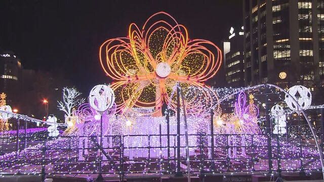 電飾点灯　北海道の冬の夜空を美しく彩る　イルミネーション各地にLEDのきらめき