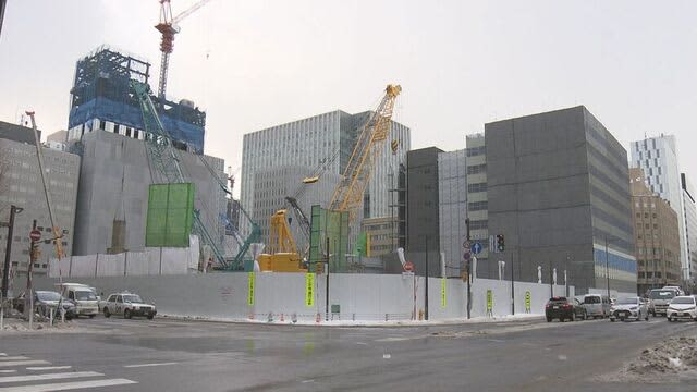 JR札幌駅南口の再開発ビル　事業費約191億円上振れ　人件費高騰など 　増加分は国の補助金などあてる方針