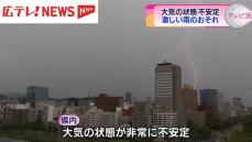 広島市内で激しい雨  夜のはじめにかけて浸水や落雷に注意