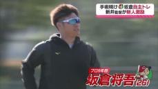 カープ新井監督　大学生ルーキーを1軍キャンプへ　自主トレを視察　手術明けの坂倉選手も公開