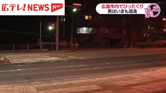 自転車の前かごから現金1万5000円の入った鞄をひったくり　男は逃走中　広島市　　