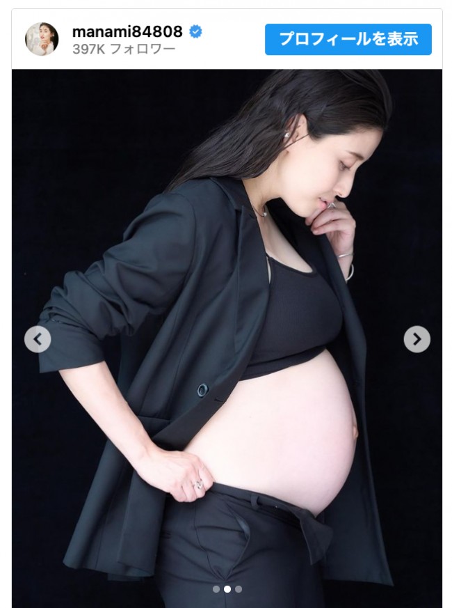 橋本マナミ、妊娠9ヶ月のマタニティショットに反響「素敵な記念になりますね」「女神様みたい」