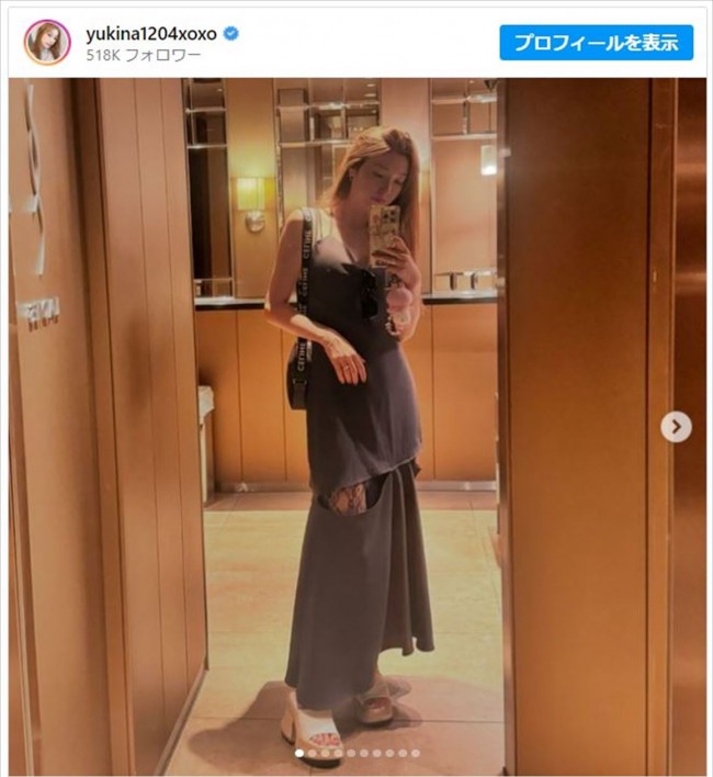 木下優樹菜さん、ブラックレースで色気マシマシ　美背中もあらわ「キレカワ」「カッコいぃ」の声