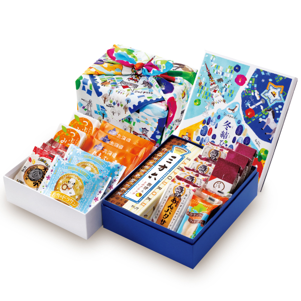 【注文殺到中】北海道のお菓子がぎっしり！「冬結び ふろしき包み」 | News