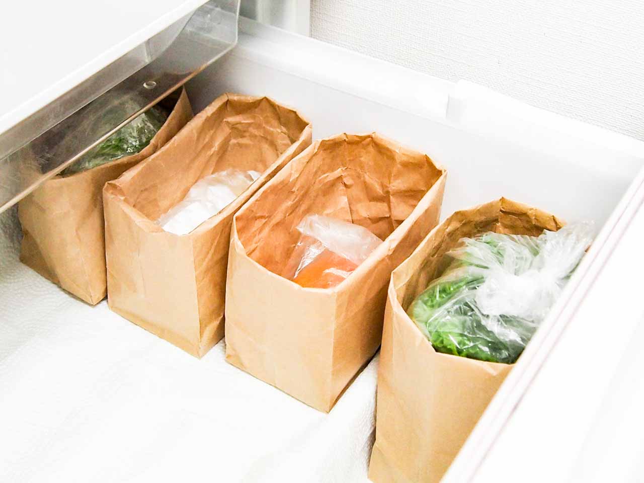 【セリア】野菜室収納にとっておきのアイテム「ガゼットバッグ」を使ってみた