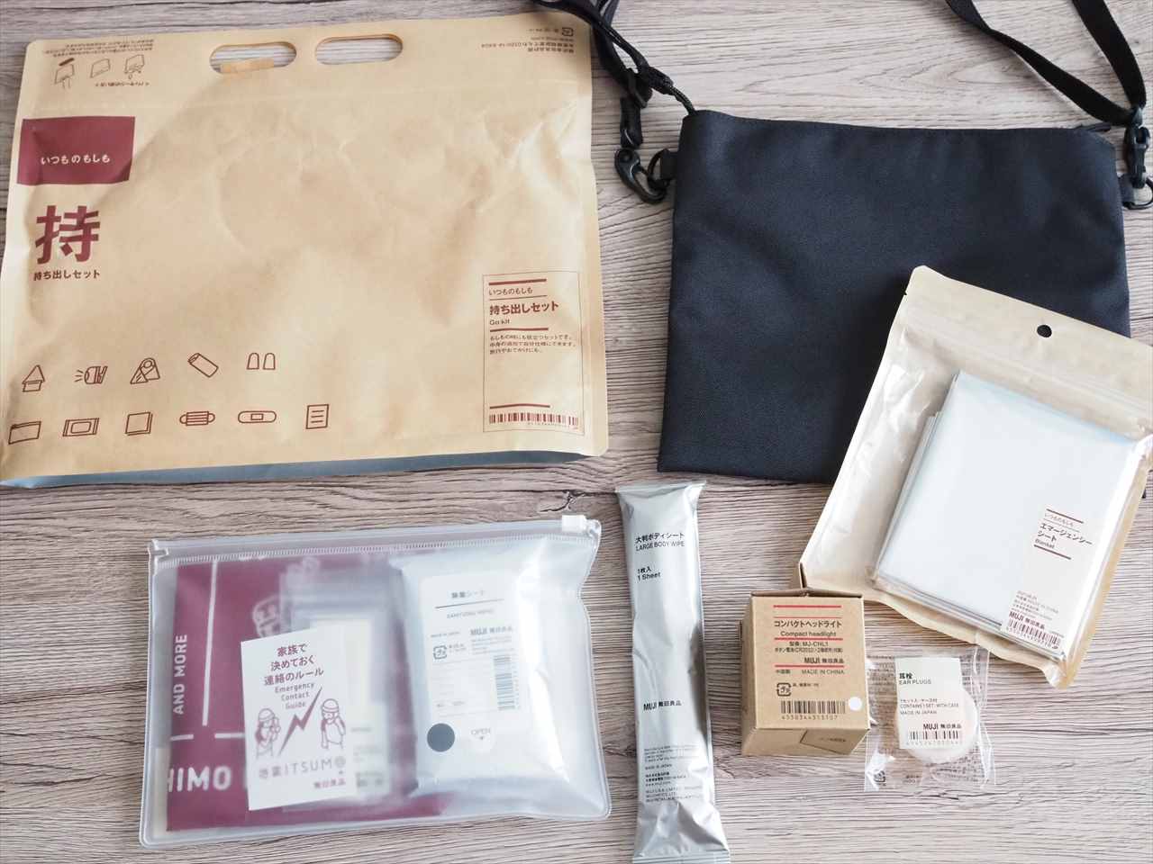 無印良品】11アイテムが入った「いつものもしも持ち出しセット」は災害