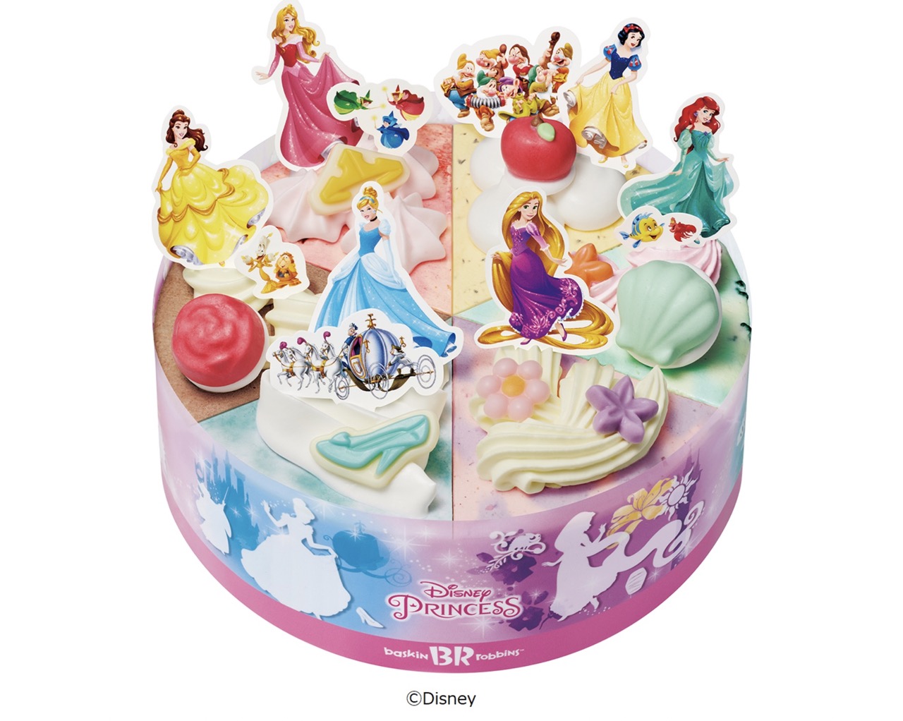 【サーティワン】可愛すぎるアイスクリームケーキ「ディズニープリンセス / パレット6」2023年2月24日(金)発売♪