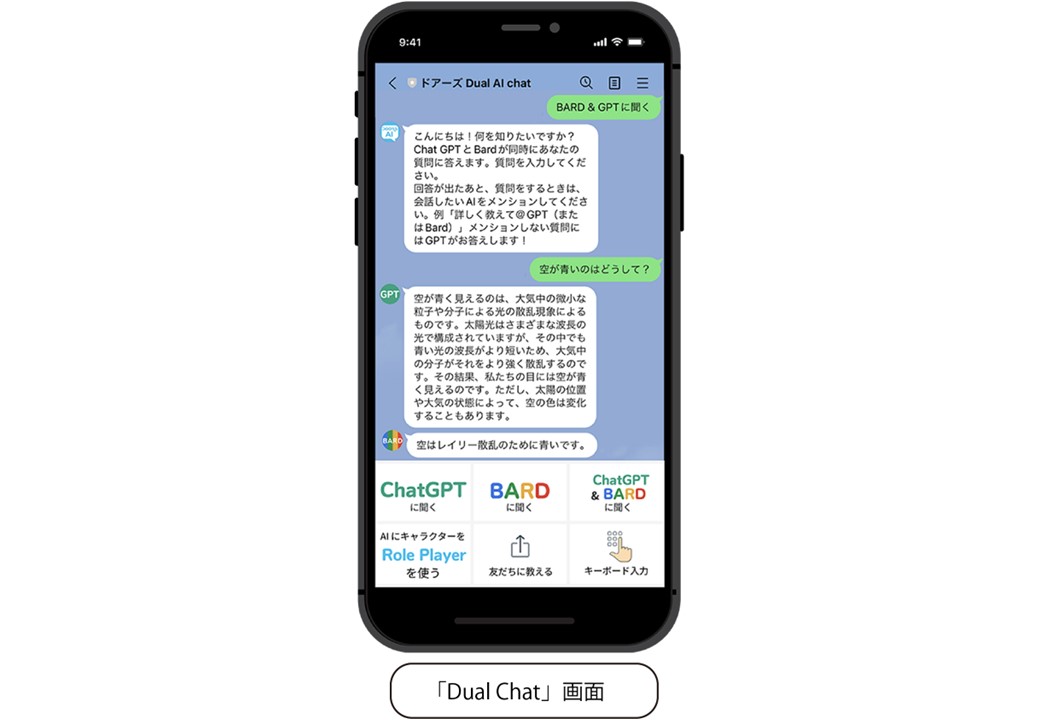 【LINE新機能】ChatGPTとBardが同時に使える！「ドアーズ Dual AI Chat」って？