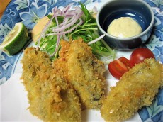 瀬戸内海の新鮮な魚介を提供する料理屋で「牡蠣」をいただく