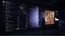 国立新美術館に展示中の「西洋絵画の500年を体感できるデジタル年表」