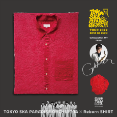 第1弾はスカパラ｜音楽ツアーでも活躍・愛用シャツをアートにした「Reborn SHIRT」