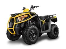 イエローのカラーバンパーで迫力MAX！高い走破性を実現したキムコの4輪バギー車「MXU300」