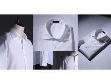 顔の印象を決める襟周りのデザインにこだわった「匠のシャツ」。「SOLVE」が立体裁断の第一人者と制作