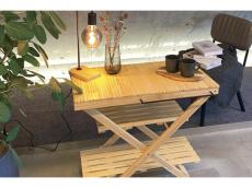 人気キャンパーびあ・ぷりーず氏と共同開発、オール木製テーブル「FODI-WOOD TABLE」一般販売