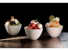 京都抹茶・金沢ゆず・熊本いちごを贅沢に使用した3種のヴィーガンかき氷。夏季限定で販売