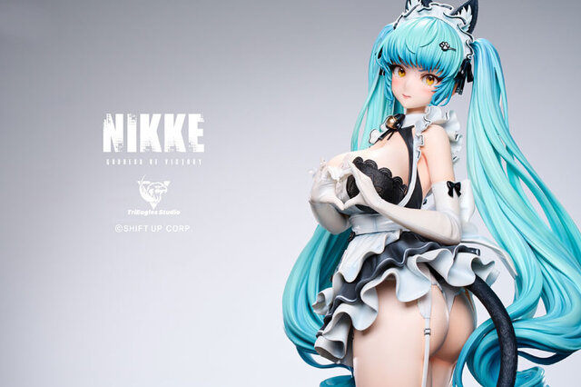 お値段11万のデカさ！『勝利の女神：NIKKE』メイド＆猫耳「プリバティ」が1/4スケールの超巨大スタチューで登場