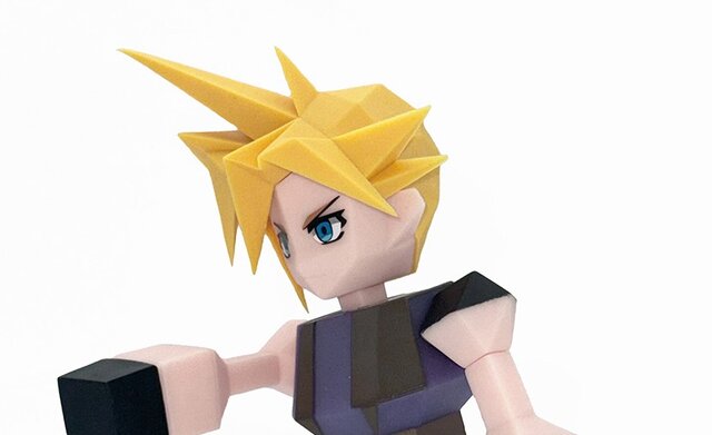 FF7』当時のポリゴンデザインを再現！「クラウド」ソフビフィギュアが
