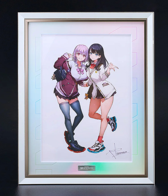 グリッドマン」宝多六花、新条アカネのフィギュア用イラストが複製原画