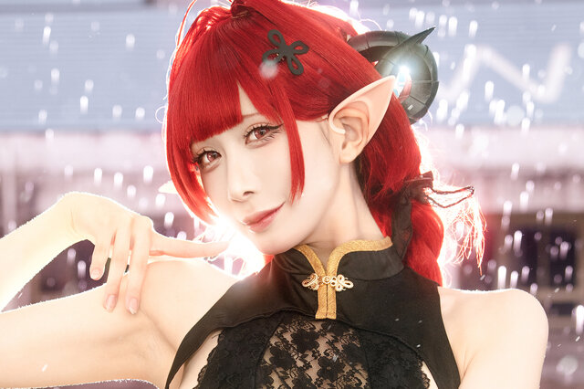 コスプレ】チャイナドレス×黒ストッキングで魅せる妖艶美！『アズレン