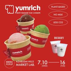 日本発プラントベースアイス「yumrich」、麻布台ヒルズマーケットにてPOPUPイベントを開催