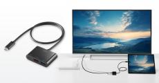 Type-CポートをHDMI(4K/60Hz)に変換し映像出力ができる変換アダプタ