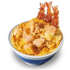 海老フライをタレカツにして卵とじをのせた！かつや「海老タレカツと親子丼の合い盛り丼」