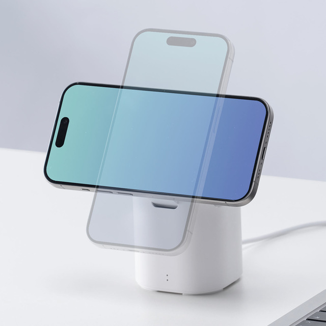 ワイヤレス充電が可能!スタンド搭載のBluetoothスピーカー ワイヤレス充電が可能!スタンド搭載のBluetoothスピーカー