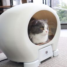 猫ちゃんの快適空間が簡単に作れる！冷温ヒーター付きペットハウス「アニマルカプセルホテル」