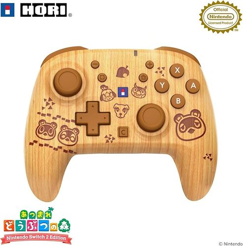 Nintendo Switch 本体 木目調カバー ワイヤレスホリパッド付き 木目調デザインのワイヤレスパッドが素敵過ぎる…！『あつ森』HORI製