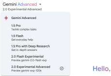 Google、Gemini Advanced向けに「2.0 Experimental Advanced」モデル提供開始