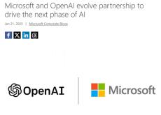 Microsoftとの契約更新で、OpenAIは他社のクラウド購入可能に