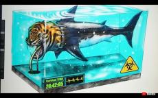 実験生物っぽさがたまらん　陸と海の猛者を融合させたキメラサメ「タイガーシャーク」のフィギュアが迫力満点