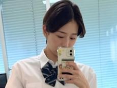 「現役でいけそう」　フジ小室瑛莉子アナ、制服姿披露に反響　「JKイケる！」「かわいいにも程がある」