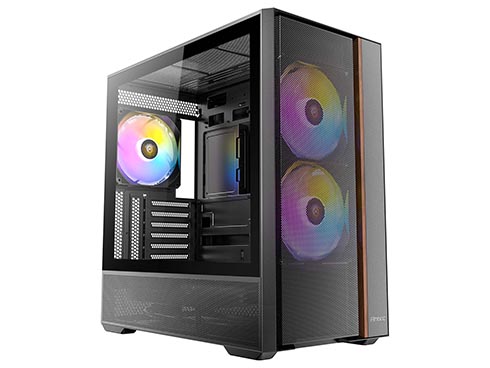 Antec、電源を前面に配置した独自レイアウトを採用するミドルタワーPC