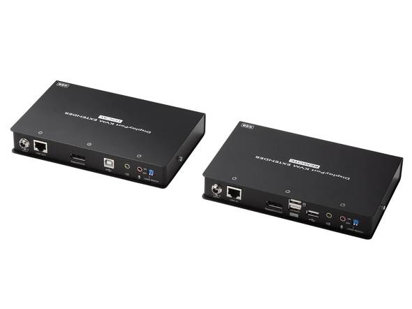 サンワ、DisplayPortとUSBの信号をLANケーブルで最大150m延長する「KVM