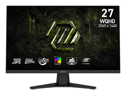 MSI、200Hz駆動をサポートした27型WQHDゲーミング液晶ディスプレイ