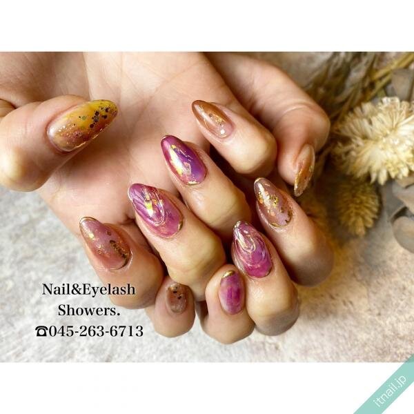 葡萄や栗のよう♡『ニュアンスネイル』でつくる秋冬のジューシー