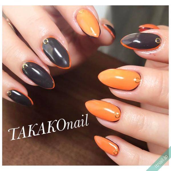 お洒落度高め ブラック オレンジでアートするネイルデザイン 記事詳細 Infoseekニュース