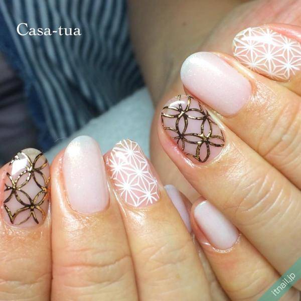 桜や和柄も♡卒業式＆入学式におすすめの大人可愛い保護者ネイル