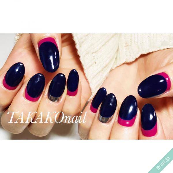 相性よし ネイビー 濃ピンクで作るネイルデザイン 記事詳細 Infoseekニュース