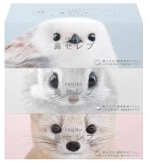 「鼻セレブ」限定パッケージに北海道の動物が大集合　つぶらな瞳にきゅん