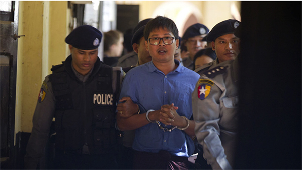 ロイター記者２人を起訴、ミャンマー報道の自由いずこ