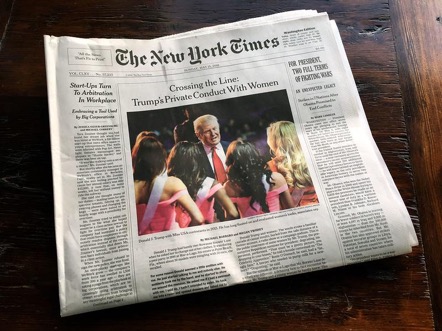 トランプ選対、NYT訴える