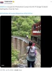 【海外発！Breaking News】鉄道橋で撮影中の夫婦　電車接近に気づかず、27m下の渓谷に飛び降り重傷（印）＜動画あり＞