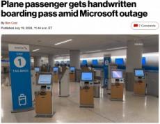【海外発！Breaking News】空港で受け取った手書きの搭乗券　大規模システム障害で「紙とペンに戻った！」（印）