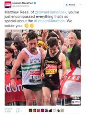 【海外発！Breaking News】ゴールまで300m　ロンドンマラソンで自分のレースを諦め、他の走者を助けたランナー＜動画あり＞