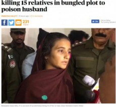 【海外発！Breaking News】夫を毒殺しようとした妻　失敗するも親類15名が犠牲に（パキスタン）